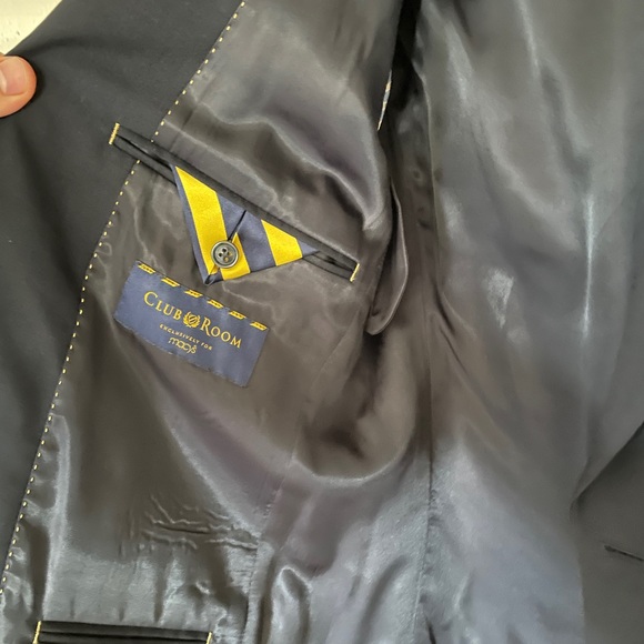 Club Room Navy Blazer 38R - Picture 2 of 2